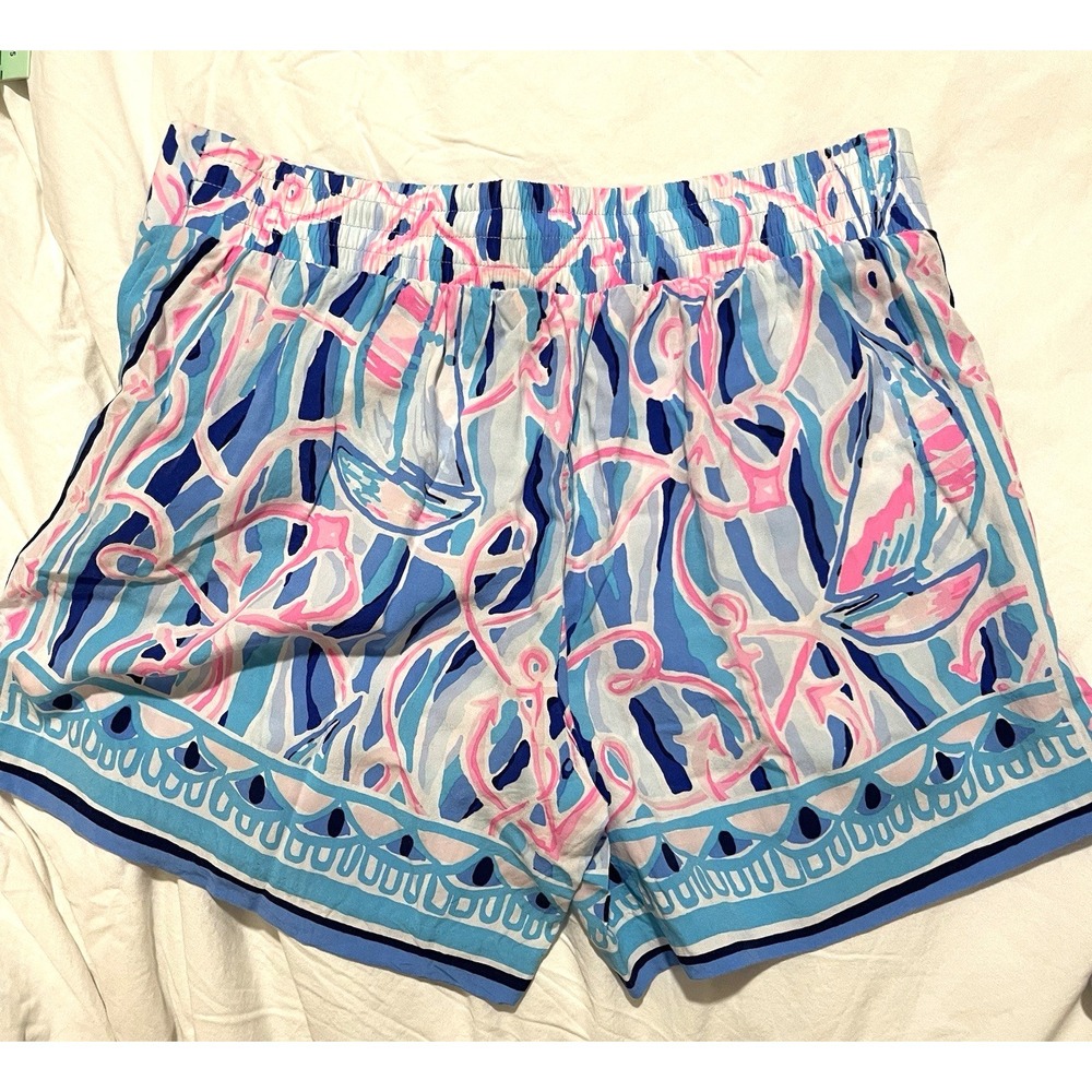 Lilly Pulitzer Women's Shorts XXS Vibrant Nautical‎ Print Lightweight & Stylish!